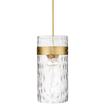 Z-lite Fontaine 13" Wide Rubbed Brass 4-light Pendant