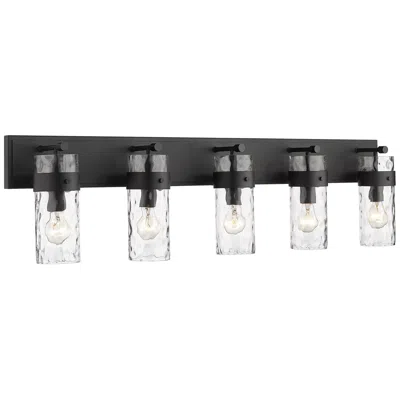Z-lite Fontaine 44" Wide Matte Black 5-light Vanity Bath Light