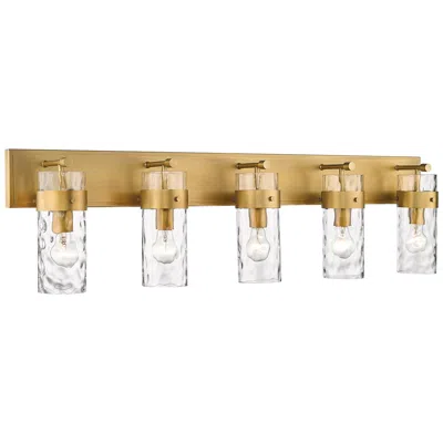 Z-lite Fontaine 44" Wide Rubbed Brass 5-light Vanity Bath Light