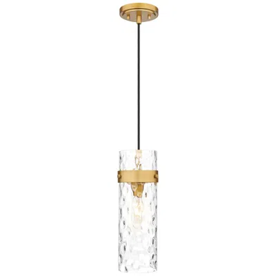 Z-lite Fontaine 5 3/4" Wide Rubbed Brass Mini Pendant