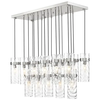 Z-lite Fontaine By  Brushed Nickel 44.25 Inch 17 Light Linear Chandelier