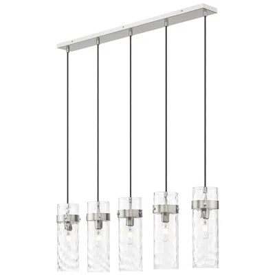 Z-lite Fontaine By  Brushed Nickel 44.25 Inch 5 Light Linear Chandelier