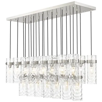 Z-lite Fontaine By  Brushed Nickel 54.5 Inch 23 Light Linear Chandelier