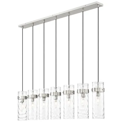 Z-lite Fontaine By  Brushed Nickel 56.75 Inch 7 Light Linear Chandelier