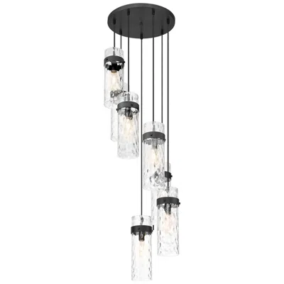 Z-lite Fontaine By  Matte Black 19.5 Inch 7 Light Chandelier
