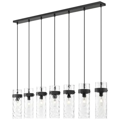 Z-lite Fontaine By  Matte Black 56.75 Inch 7 Light Linear Chandelier