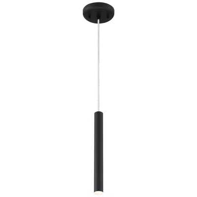 Z-lite Forest 4 3/4" Wide Matte Black Led Mini Pendant