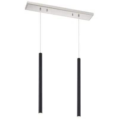 Z-lite Forest By  Brushed Nickel 2 Light Island Pendant