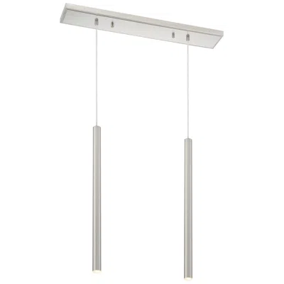 Z-lite Forest By  Brushed Nickel 2 Light Island Pendant