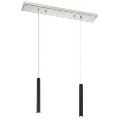 Z-lite Forest By  Brushed Nickel 2 Light Island Pendant