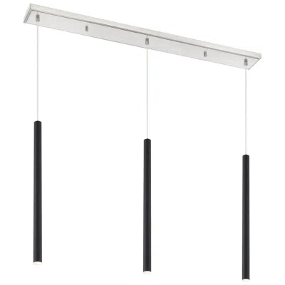 Z-lite Forest By  Brushed Nickel 3 Light Island Pendant