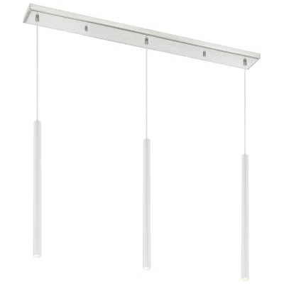 Z-lite Forest By  Brushed Nickel 3 Light Island Pendant