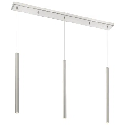Z-lite Forest By  Brushed Nickel 3 Light Island Pendant