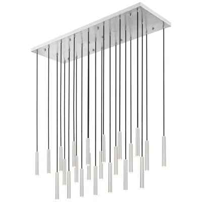 Z-lite Forest By  Brushed Nickel 54 Inch 23 Light Linear Led Chandelier
