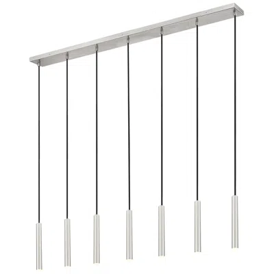 Z-lite Forest By  Brushed Nickel 54 Inch 7 Light Linear Led Chandelier