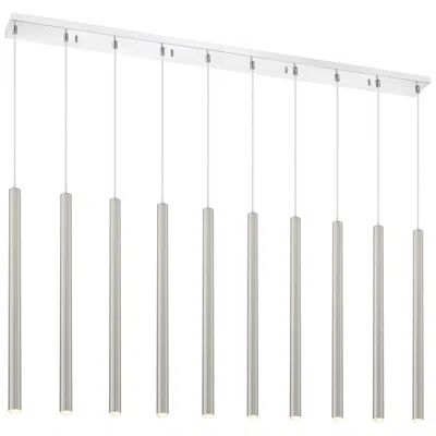 Z-lite Forest By  Chrome 10 Light Island Pendant