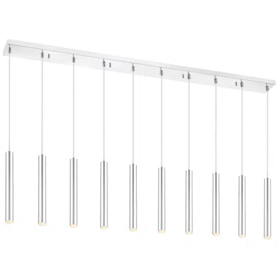 Z-lite Forest By  Chrome 10 Light Island Pendant
