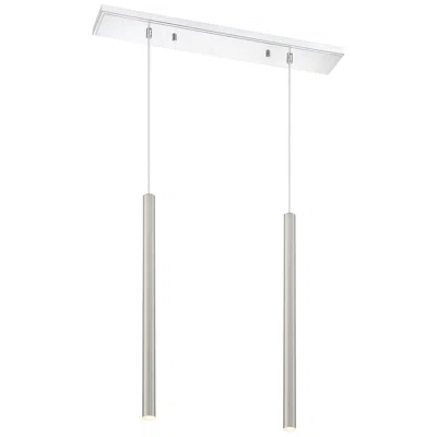 Z-lite Forest By  Chrome 2 Light Island Pendant