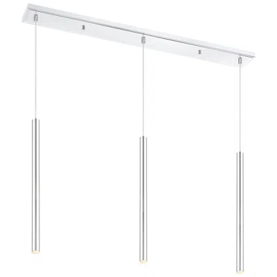 Z-lite Forest By  Chrome 3 Light Island Pendant