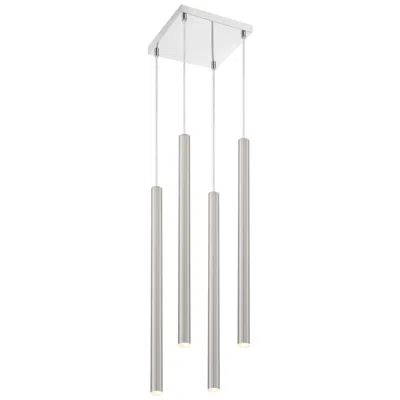 Z-lite Forest By  Chrome 4 Light Chandelier
