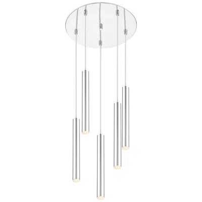 Z-lite Forest By  Chrome 5 Light Chandelier