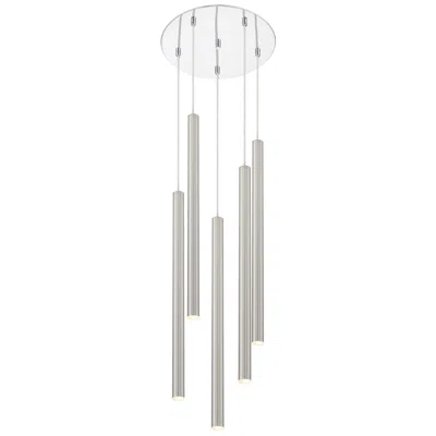Z-lite Forest By  Chrome 5 Light Chandelier