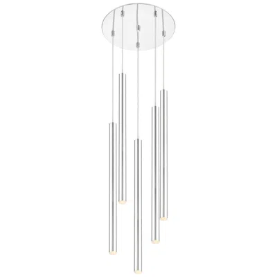 Z-lite Forest By  Chrome 5 Light Chandelier