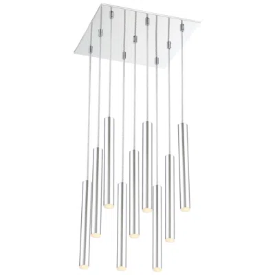 Z-lite Forest By  Chrome 9 Light Chandelier