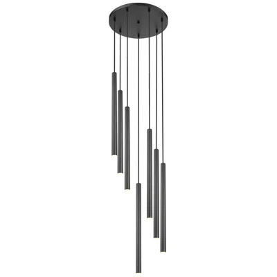 Z-lite Forest By  Matte Black 18 Inch 7 Light Chandelier