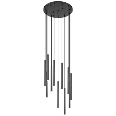Z-lite Forest By  Matte Black 24 Inch 11 Light Chandelier