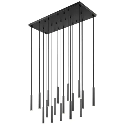 Z-lite Forest By  Matte Black 42 Inch 17 Light Linear Led Chandelier