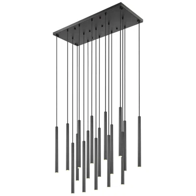 Z-lite Forest By  Matte Black 42 Inch 17 Light Linear Led Chandelier