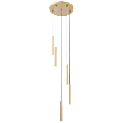 Z-lite Forest By  Modern Gold 12 Inch 5 Light Chandelier