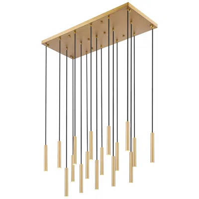 Z-lite Forest By  Modern Gold 42 Inch 17 Light Linear Led Chandelier