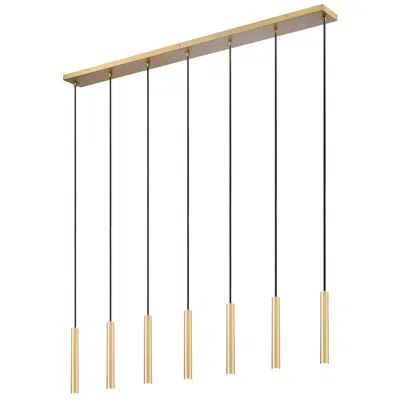 Z-lite Forest By  Modern Gold 54 Inch 7 Light Linear Led Chandelier
