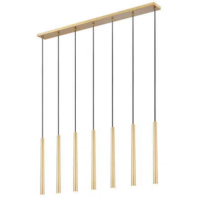 Z-lite Forest By  Modern Gold 54 Inch 7 Light Linear Led Chandelier