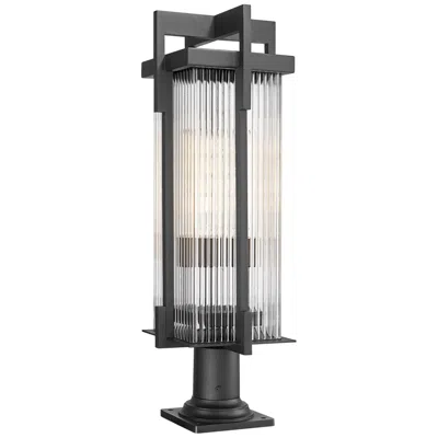 Z-lite Fortis  By   2 Light Outdoor Pier Mounted Fixture In Black