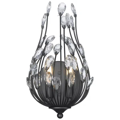 Z-lite Gabriella By  Matte Black 2 Light Wall Sconce