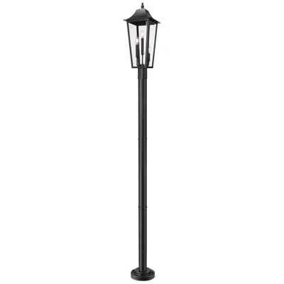Z-lite Gannon 100 1/2"h Black Outdoor Post Light With Base