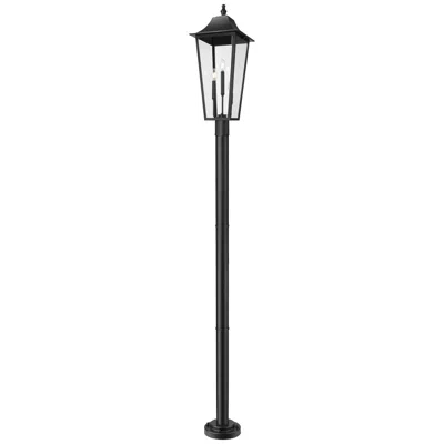 Z-lite Gannon 105 1/4"h Black Outdoor Post Light With Base