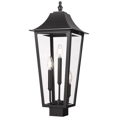 Z-lite Gannon 25 1/4" High Black 3-light Outdoor Post Light