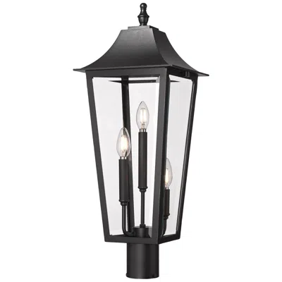 Z-lite Gannon 26 3/4" High Black 3-light Outdoor Post Light