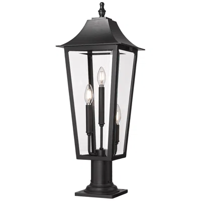 Z-lite Gannon 28 3/4" High Black 3-light Outdoor Pier Light