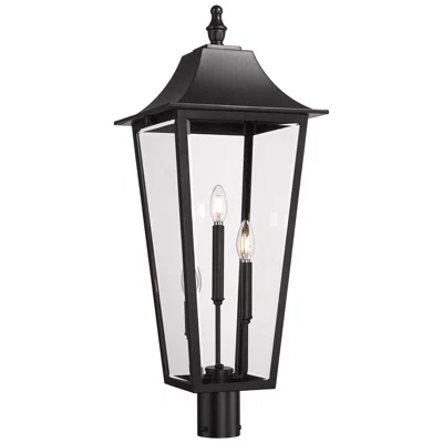 Z-lite Gannon 31 1/2" High Black 3-light Outdoor Post Light