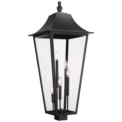Z-lite Gannon 38 3/4" High Black 5-light Outdoor Post Light