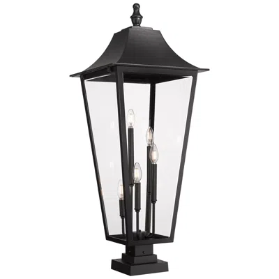 Z-lite Gannon 41 1/4" High Black 5-light Outdoor Pier Light