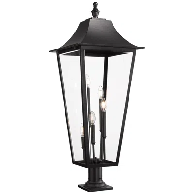 Z-lite Gannon 42 1/4" High Black 5-light Outdoor Pier Light