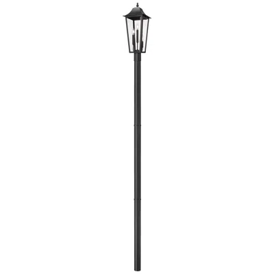 Z-lite Gannon By  Black 10 Inch 3 Light Outdoor Post Mount Fixture