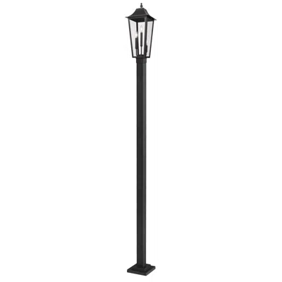 Z-lite Gannon By  Black 10 Inch 3 Light Outdoor Post Mounted Fixture
