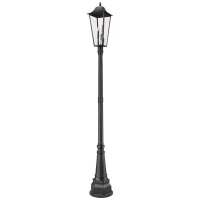 Z-lite Gannon By  Black 14.25 Inch 3 Light Outdoor Post Mounted Fixture